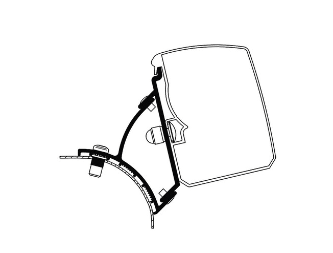 Adaptateur auvent thule 3200, VW T5/T6 Minivan REIMO 